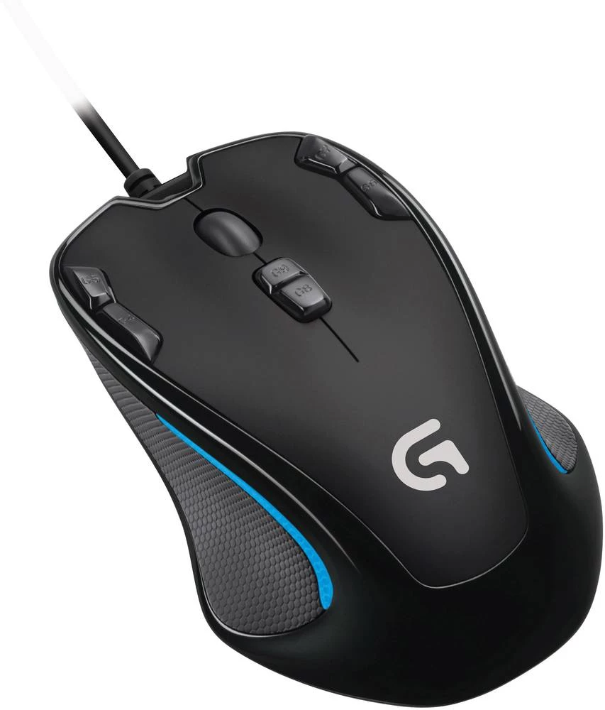 USB miš za igranje optički Logitech G300s ugrađena profilna memorija crna