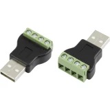 USB-konektor s vijčanim priključkom, utikač, ravan LT-USB4M USB-utikač tip A Conrad Components sadržaj: 1 kom.