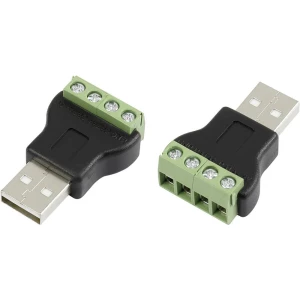 USB-konektor s vijčanim priključkom, utikač, ravan LT-USB4M USB-utikač tip A Conrad Components sadržaj: 1 kom. slika