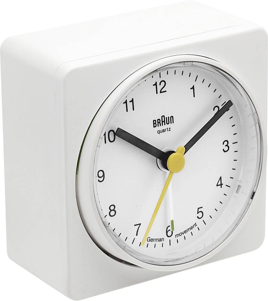 smeđe boje 66045 kvarcna budilica, bijele boje slika