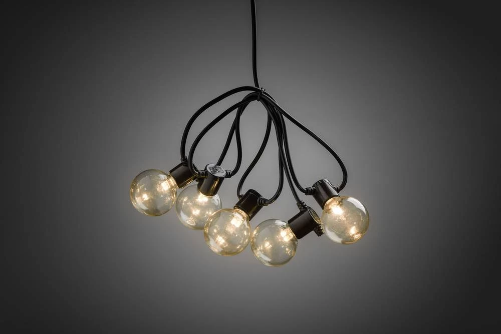 Konstsmide 2374-800 svjetlosni lanac za zabave, vanjski, na struju 20 + 40 žarulja, LED čista, jantarne boje, dužina osvjetljenj