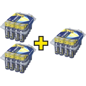 Mignon (AA) baterija Energy Varta akalno-manganska, kupi 3 kompleta - plati 2, 1.5 V 72 kom. slika