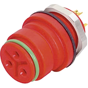 Minijaturni okrugli konektor s kodiranjem u boji, serija 720 broj polova: 3 utičnica s prirubnicom 7 A 99-9108-50-03 Binder 20 k slika