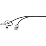 renkforce 3-u-1 Micro-USB/Lightning/USB-C™ kabel za punjenje i sinkronizaciju 3 m