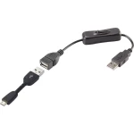 Renkforce USB 2.0 Priključni kabel [1x Muški konektor USB 2.0 tipa A - 1x Muški konektor USB 2.0 tipa Micro B] 0.25 m Crna uklj.