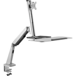 Digitus DA-90381 Radni stol za sjedenje-stajanje ATT.FX.HEIGHT_RANGE: 30 Do 500 mm Crna, Srebrna