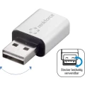 USB 2.0 Adapter [1x Muški konektor USB 2.0 tipa A - 1x Ženski konektor USB 2.0 tipa A] Srebrna utikač primjenjiv s obje strane, slika