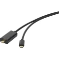 Renkforce USB Priključni kabel [1x Muški konektor USB-C™ - 1x Muški konektor Mini DisplayPort] 3 m Crna slika