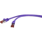 LAN (RJ45) Mreža Priključni kabel CAT 6 S/FTP 30 m Ljubičasta sa zaštitom za nosić, pozlaćeni kontakti, Vatrostalan Renkforce