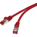 LAN (RJ45) Mreža Priključni kabel CAT 6 S/FTP 2 m Crvena sa zaštitom za nosić, pozlaćeni kontakti, Vatrostalan Renkforce slika