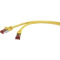 LAN (RJ45) Mreža Priključni kabel CAT 6 S/FTP 3 m Žuta sa zaštitom za nosić, pozlaćeni kontakti, Vatrostalan Renkforce slika