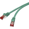 LAN (RJ45) Mreža Priključni kabel CAT 6 S/FTP 0.15 m Zelena sa zaštitom za nosić, pozlaćeni kontakti, Vatrostalan Renkforce slika