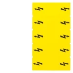 Oznaka, sa strelicom munje, okomito, širina priključka: 12,2 mm, žuta 8WH9066-5BA06 Siemens 1 ST