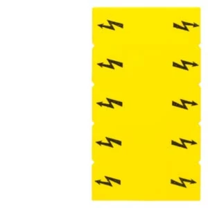 Oznaka, sa strelicom munje, okomito, širina priključka: 12,2 mm, žuta 8WH9066-5BA06 Siemens 1 ST slika