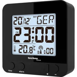 Techno Line WT235 radijski kontrolirani sat, crne boje slika