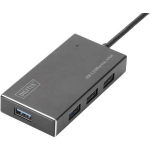 Digitus DA-70240-1 4 ulaza USB 3.0 Hub Metalno kućište Crna slika