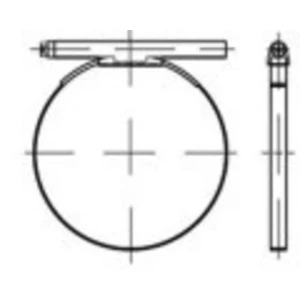 TOOLCRAFT DIN 3017 čelik (W1) Oblik C1 pocinčani Držač crijeva, s okruglim vijcima, jednodijelni Dimenzije: 150-162 / 30 30 mm 1 slika