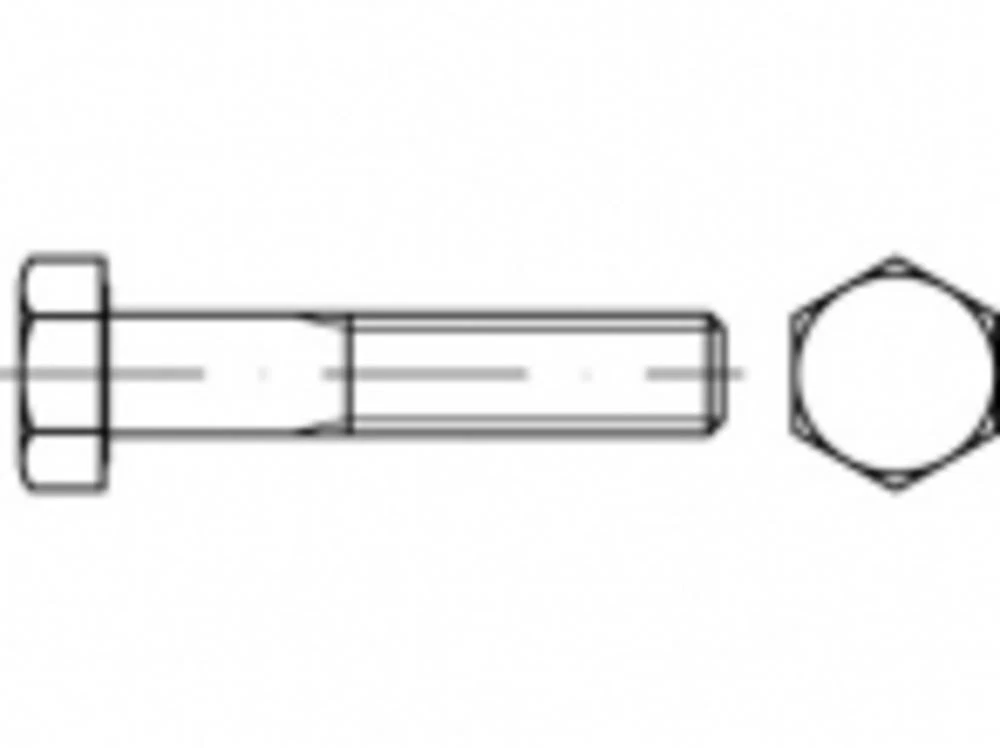 Vijci s šesterokutnom glavom M12 60 mm Vanjski šesterokutni ISO 4014 100 ST TOOLCRAFT TO-5396517 slika