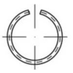 Opružni prsten 8 mm DIN 8736 Čelik za opruge 500 ST TOOLCRAFT TO-5435400