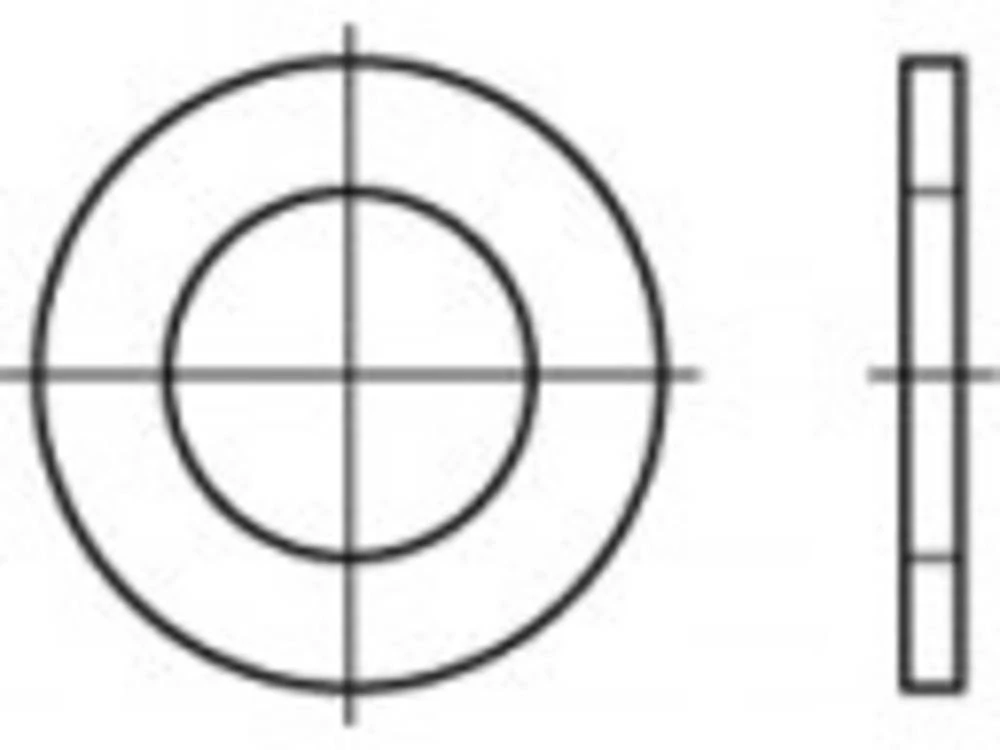 Podložne pločice 3,2 mm DIN 433 Mjed 5000 ST TOOLCRAFT TO-5447637 slika