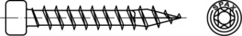 Vijak za drvo 240 mm Torx 89014 Čelik 50 ST 890140340080240 slika