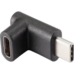 USB 3.1 (Gen 2) Adapter [1x Muški konektor USB-C™ - 1x Ženski konektor USB-C™] Crna 90° kutno prema gore Renkforce
