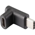 USB 3.1 (Gen 2) Adapter [1x Muški konektor USB-C™ - 1x Ženski konektor USB-C™] Crna 90° kutno prema gore Renkforce slika