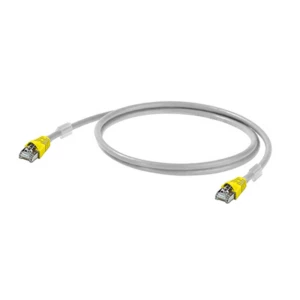 RJ45 (prekrižene) Mreža Priključni kabel CAT 6A S/FTP 0.3 m Siva UL certificiran, Vatrostalan, sa zaštitom za nosić Weidmüller slika