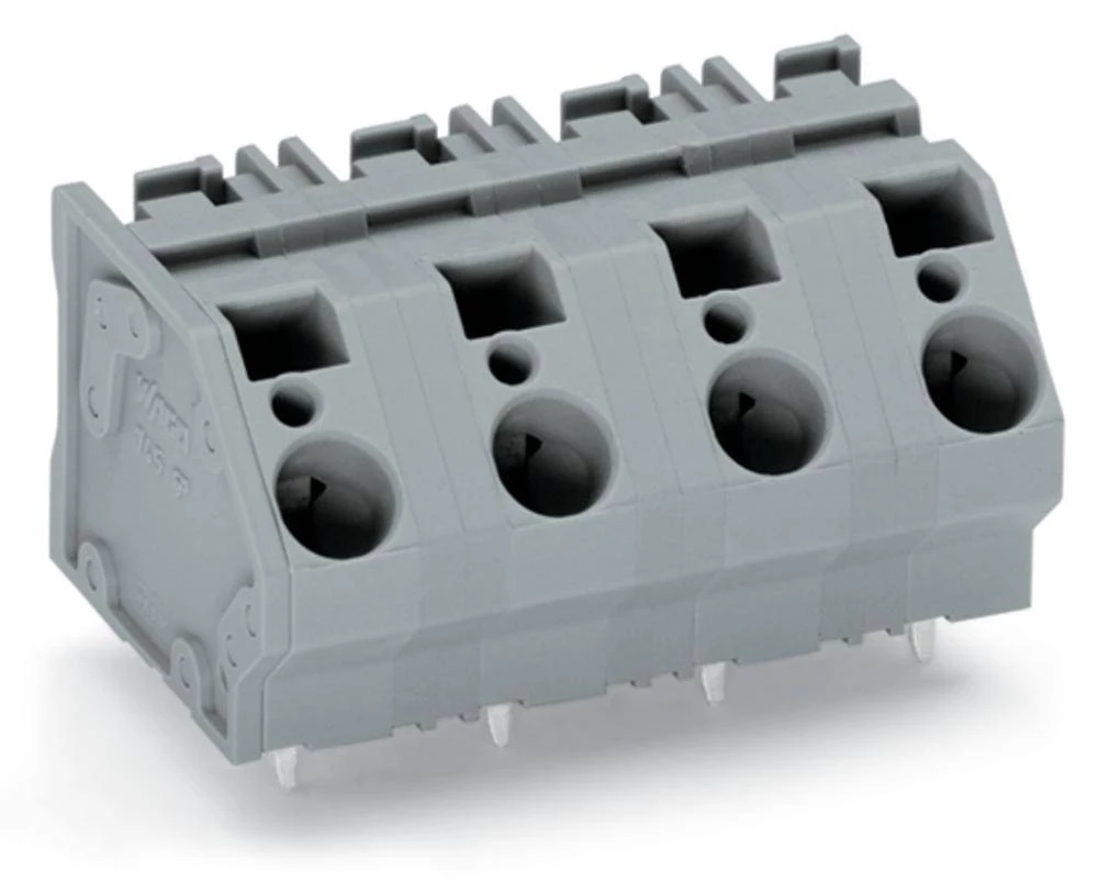 WAGO Opružni blok s stezaljkama 6.00 mm broj polova 3 sive boje 48 komada slika