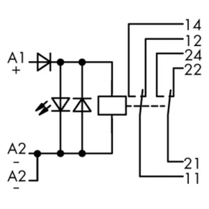 Industrijski relej 1 komad WAGO 789-312 Nazivni napon: 24 V/DC struja prebacivanja (maks.): 8 A 2 izmjenjivača slika