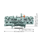WAGO 2002-1871/401-000 stezaljka za razdvajanje 5.20 mm opruga : L sive boje 50 komada