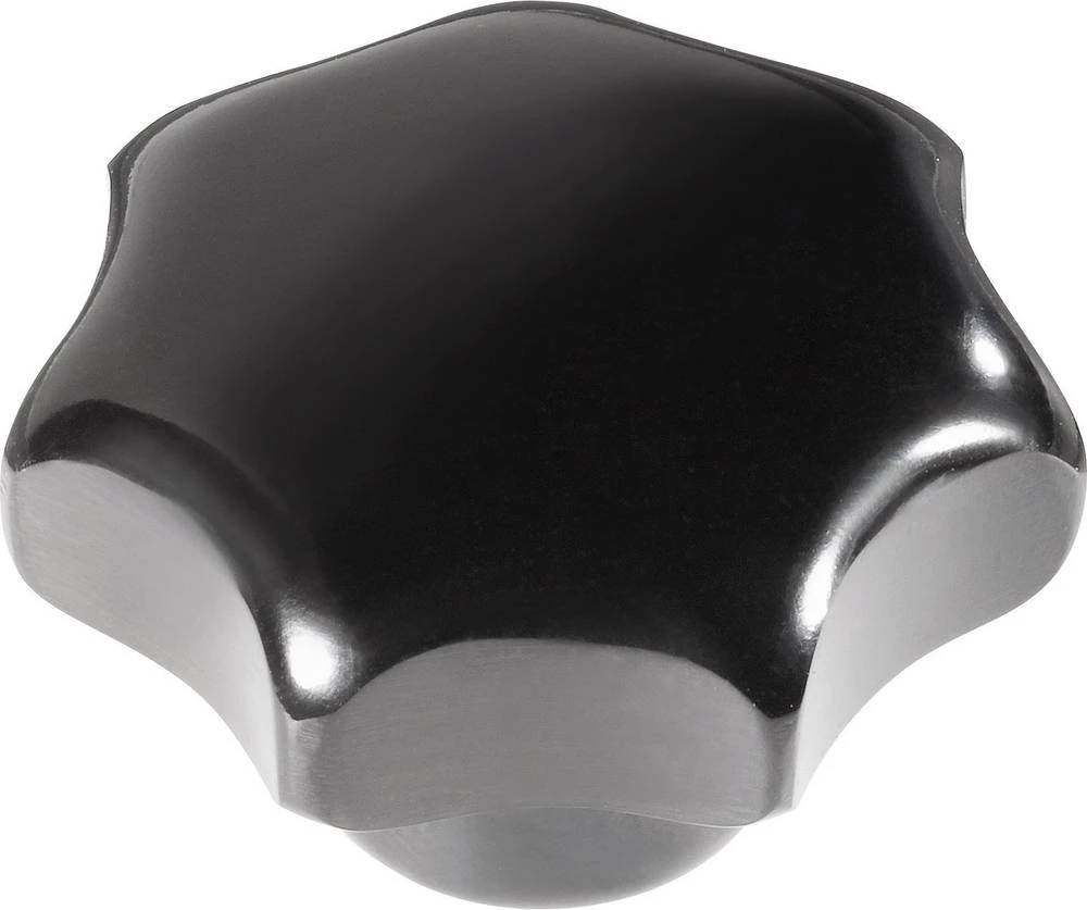 Ručka, zvjezdasta TOOLCRAFT M5, umjetna masa, crna, MS utičnica, 10 komada slika