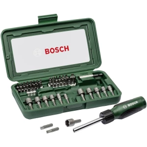 Set bit-nastavaka sa držačem i odvijačem Bosch 2607019504, 46-dijelni komplet slika