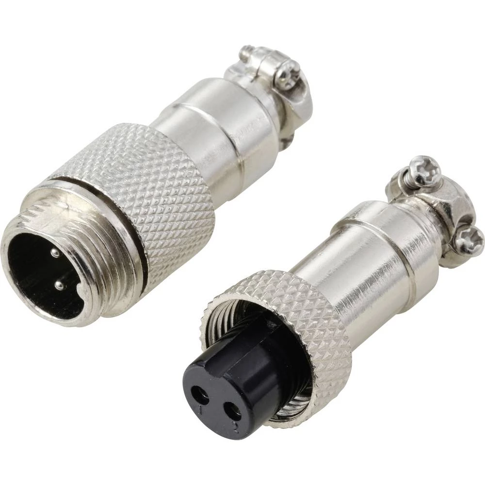 TRU COMPONENTS TC-13895556 okrugli konektori utikač, ženski konektor Ukupan broj polova: 2 Serija (Okrugli utični konekt slika