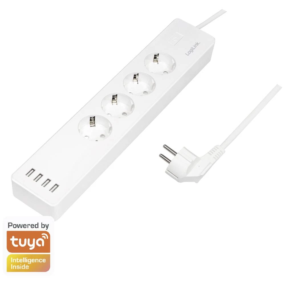 LogiLink SH0104  utičnica sa zaštitnim kontaktom  pojedinačni prekidač, s USB izlazom za punjenje, upravljanje putem aplikacije, programabilna, mjerenje potrošnje struje, zaštita od prenapona IP20 ... slika