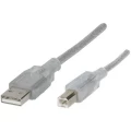 Renkforce USB kabel USB 2.0 USB-A utikač, USB-B utikač 5.00 m prozirna slika