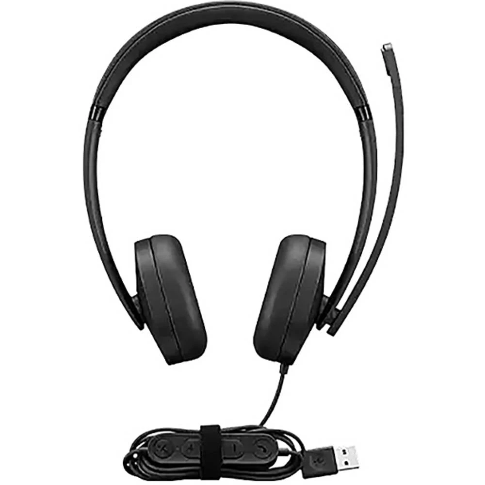 Lenovo 4XD1P83425 On Ear Headset Bluetooth®, bežični, žičani stereo crna kontrola glasnoće slika