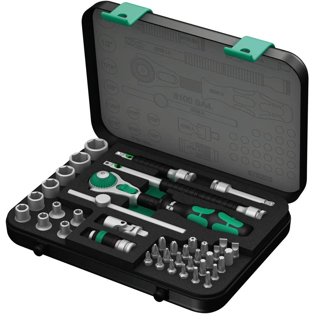 Wera 8100 SA 4 Zyklop komplet nasadnih ključeva colski 1/4" (6.3 mm) 41-dijelni 05003535001 slika