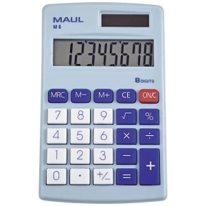 Maul M 8 džepni kalkulator svijetloplava Zaslon (broj mjesta): 8 baterijski pogon, solarno napajanje slika