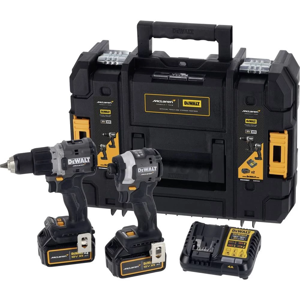 DEWALT McLaren DCD85M u. DCF85M 2 brzine-akumulatorski čekić, akumulatorski zračni pištolj uklj. 2 akumulatora, uklj. pu slika