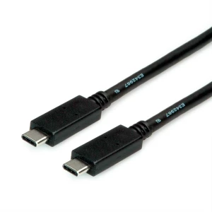 Roline USB kabel USB 3.2 gen.2 (USB 3.1 gen.2) USB-C® utikač 2.00 m crna 11029055 slika