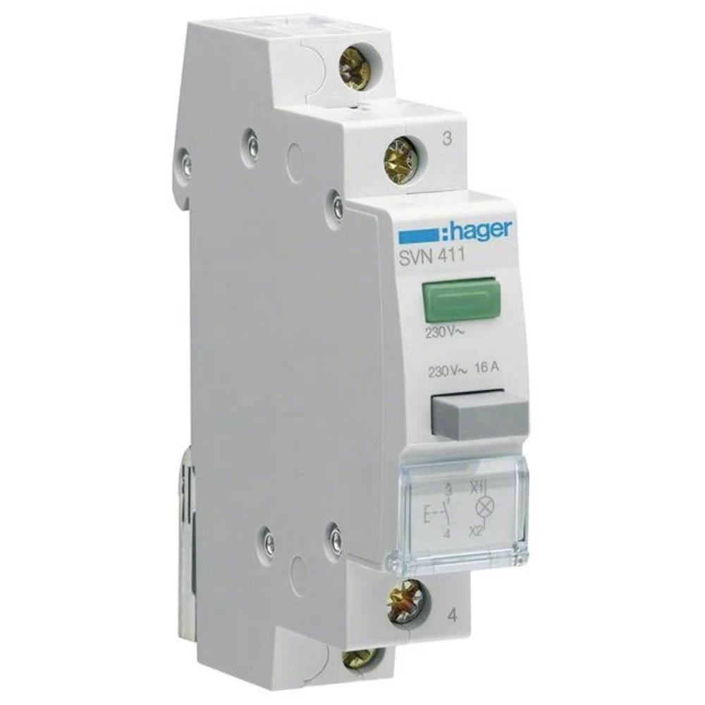 tipkalo   zelena   16 A  230 V  Hager SVN411 slika
