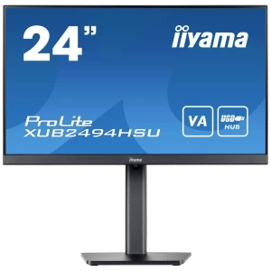 Iiyama XUB2494HSU-B2 LED zaslon 60.5 cm (23.8 palac) Energetska učinkovitost 2021 E (A - G) 1920 x 1080 piksel Full HD 4 ms USB, HDMI™, DisplayPort, slušalice (3.5 mm jack) VA LED slika