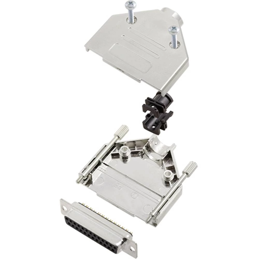 Višestruki ženski konektor D-SUB komplet 180 ° Broj polova: 25 Lemni kup TRU COMPONENTS TCDTPKM25DMSK 1 ST slika