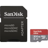 microSDXC kartica 200 GB SanDisk Ultra® Class 10, UHS-I Standard izvedbe A1, Uklj. Android softver, Uklj. SD-adapter