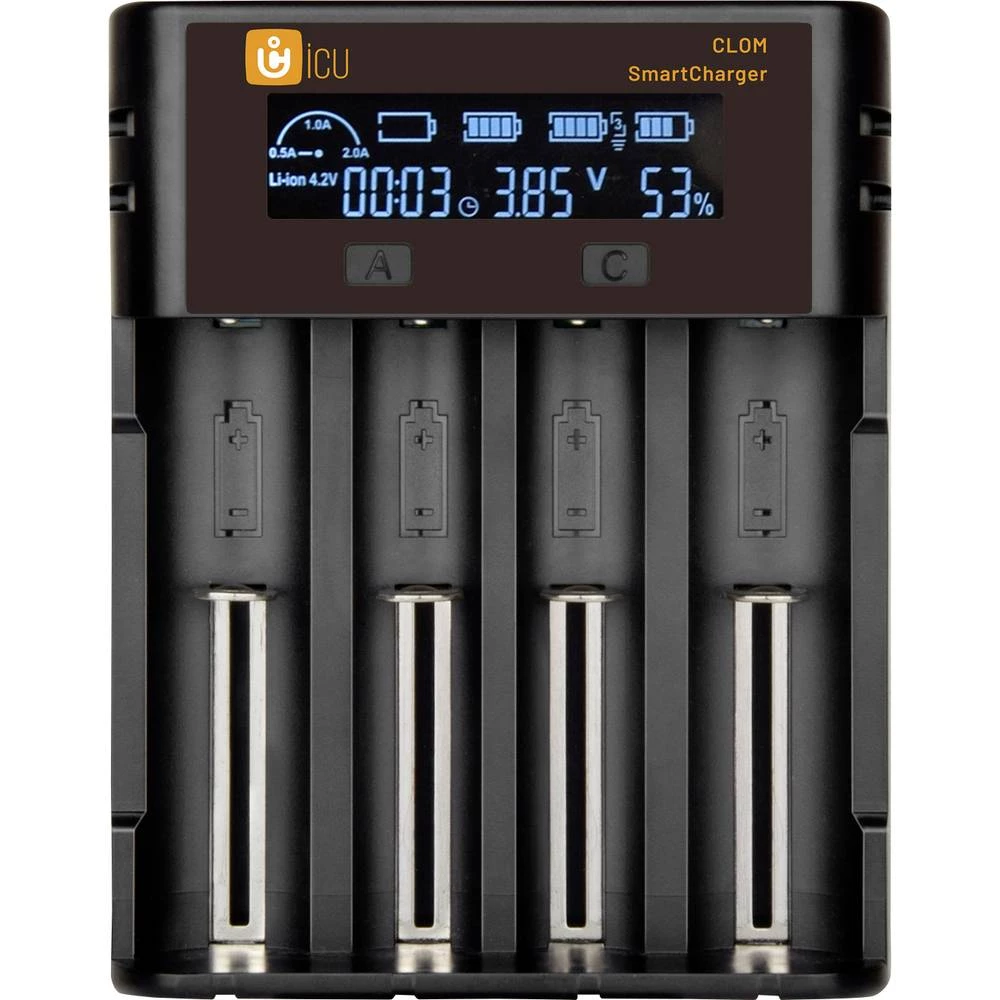 ICU SmartCharger punjač litijev-ionski, nikalj-metal-hidridni, nikalj-kadmijev 14500, 16340, 18350, 18650, 21700, 26650 slika