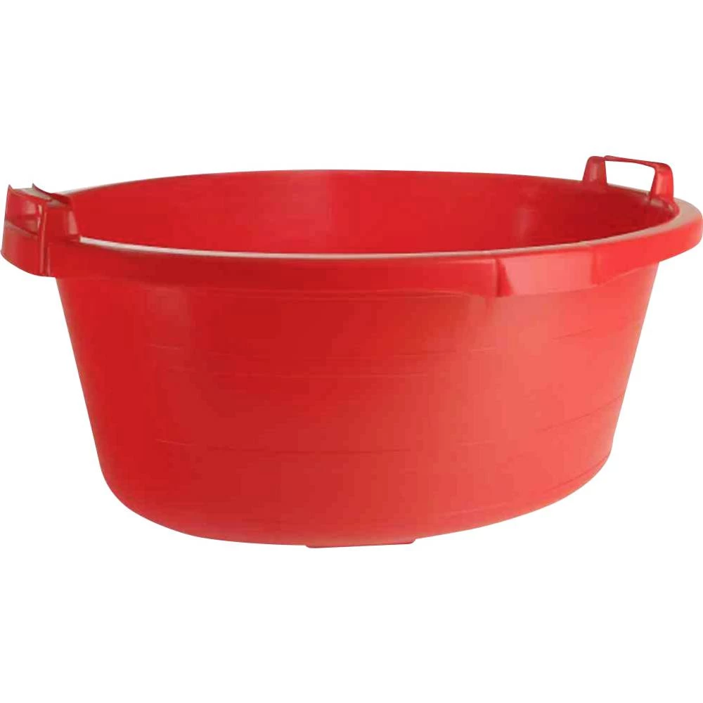 Ovalna kada 75 cm / 60 l crvene podignute ručke slika