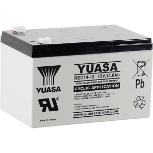 Yuasa REC14-12 YUAREC1412 olovni akumulator 12 V 14 Ah olovno-koprenasti (Š x V x D) 151 x 97 x 98 mm plosnati priključa slika
