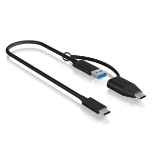 ICY BOX USB kabel USB 3.2 gen.2 (USB 3.1 gen.2) USB-C™ utikač, USB-A utikač 35 cm crna  60836 slika