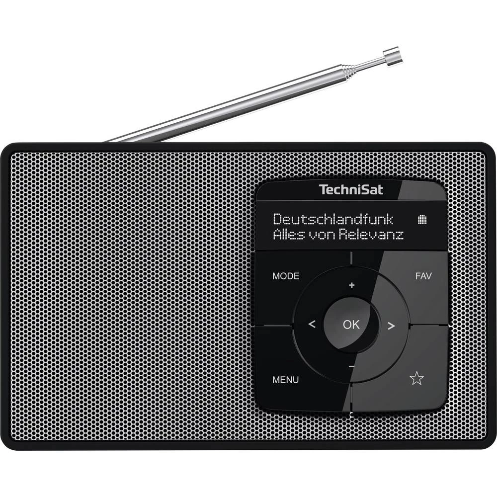 TechniSat DIGITRADIO 2 desktop radio DAB+ (1012), UKW (1014) DAB+, UKW, Bluetooth® funkcija alarma crna/srebrna slika